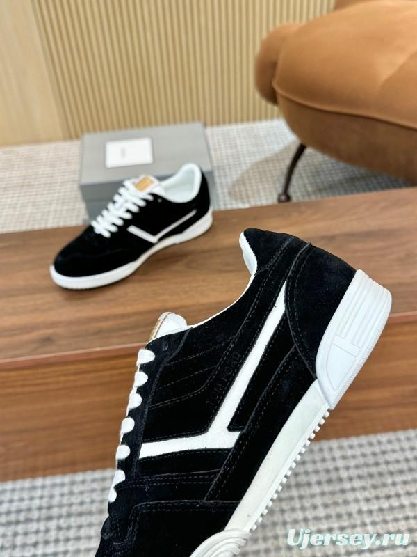 TOM FORD 2025 SS Tom Casual Shoes with Classic Color Blocking and Imported Leather Insole - AS00350