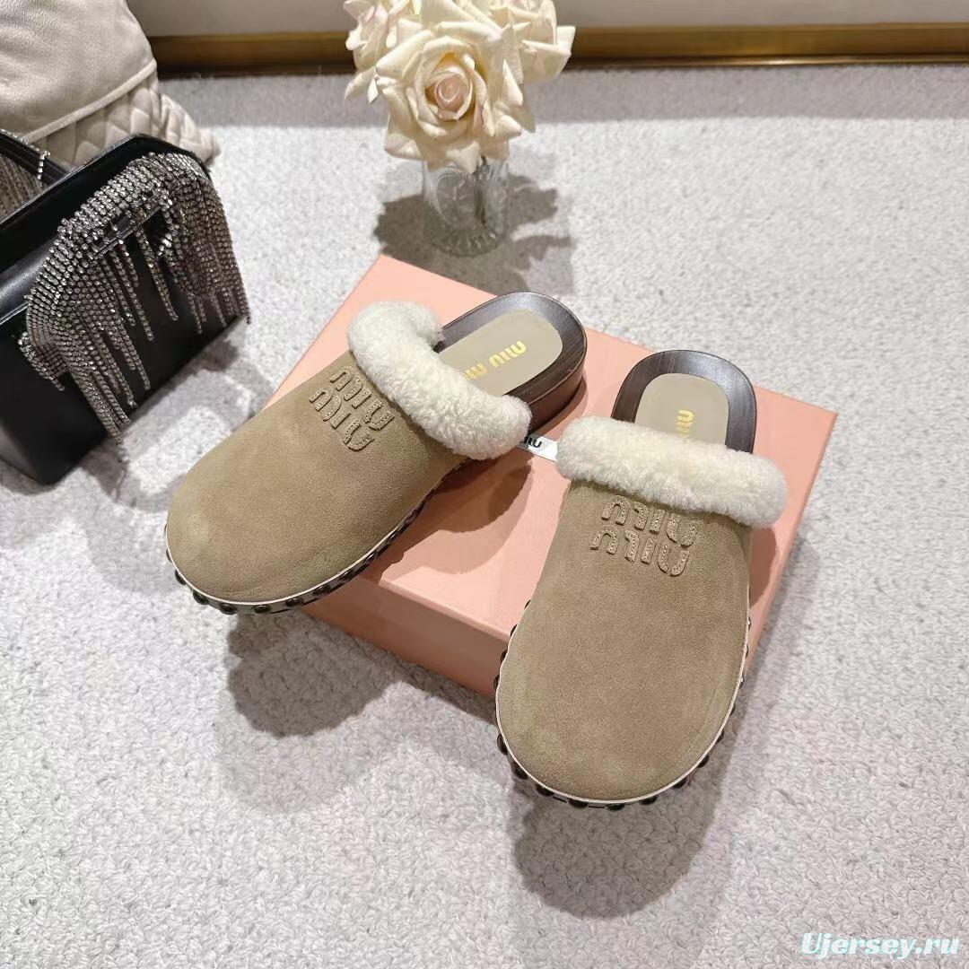 Miu Miu Cotton Shoes Sandals 2025 SS New Season Unique Wiping Craft - LY00260