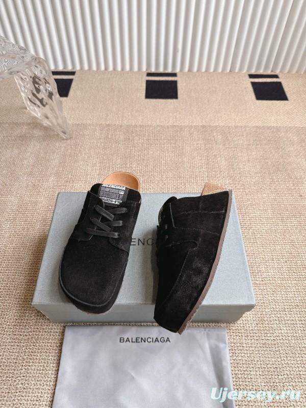Balenciaga Birkenstock Boston Closed-Toe Soft Footbed Platform Sandals - AS00260
