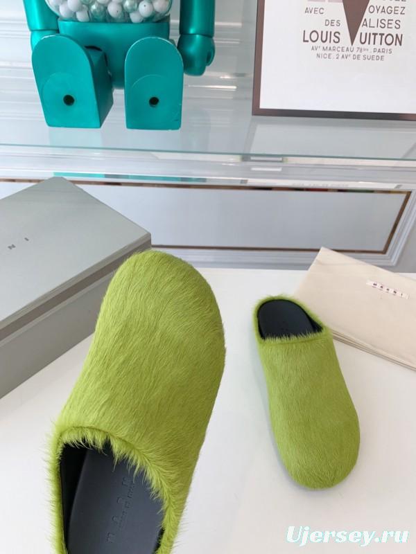 Marni 2025/SS Mule Shoes with Pony Hair - LY00