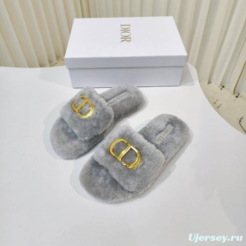 Dior Metal Buckle Wool Slippers Series - LY00280