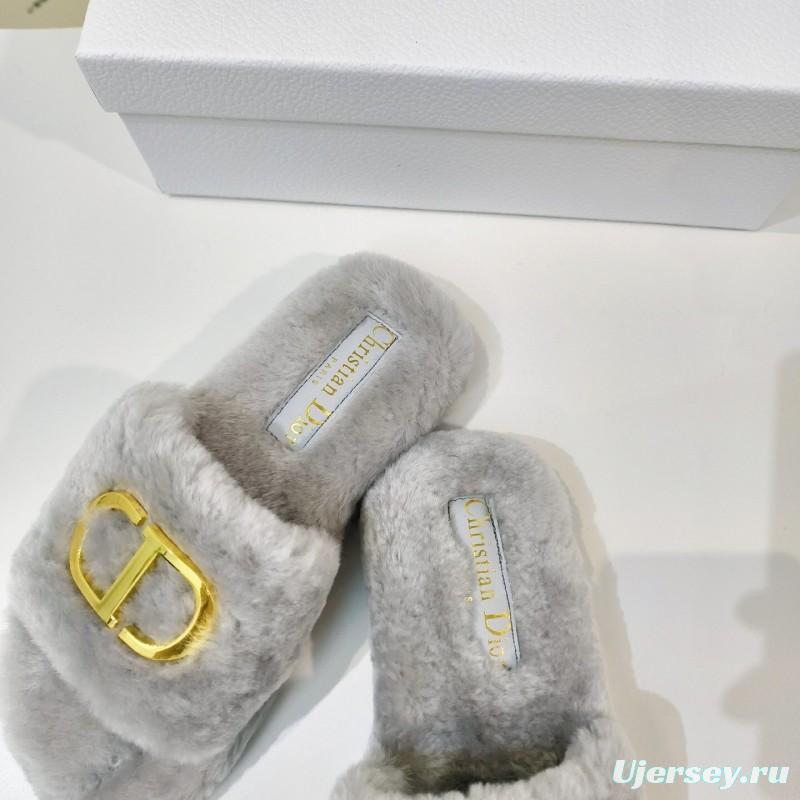 Dior Metal Buckle Wool Slippers Series - LY00280