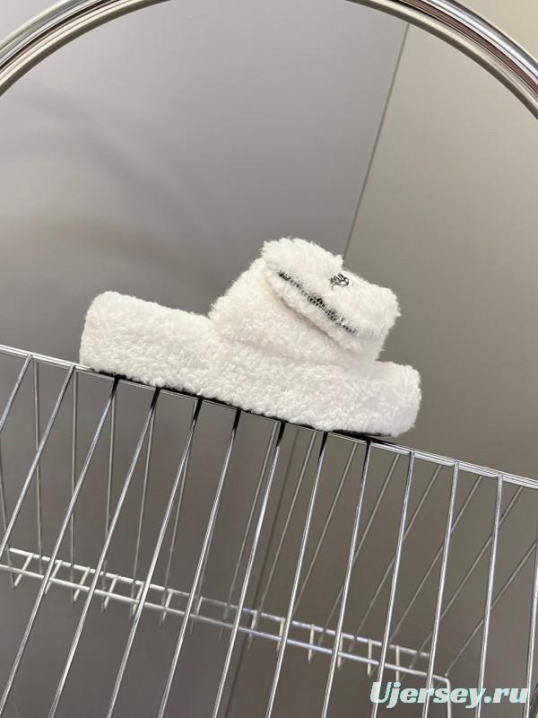 Balenciaga 2025 SS Couple Edition Coca-Cola Fur Slides - KFY00230