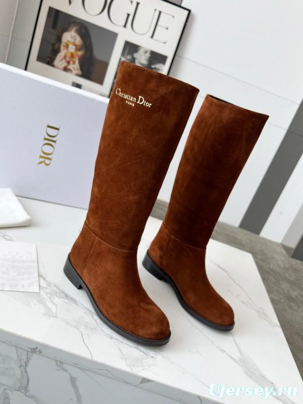 Dior 2025/SS Retro British Style Brogue New Knight Boots - LY00460