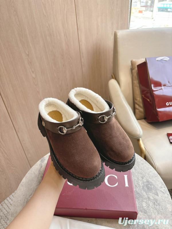 Gucci Shearling Mule with Horsebit Detail - LY00320