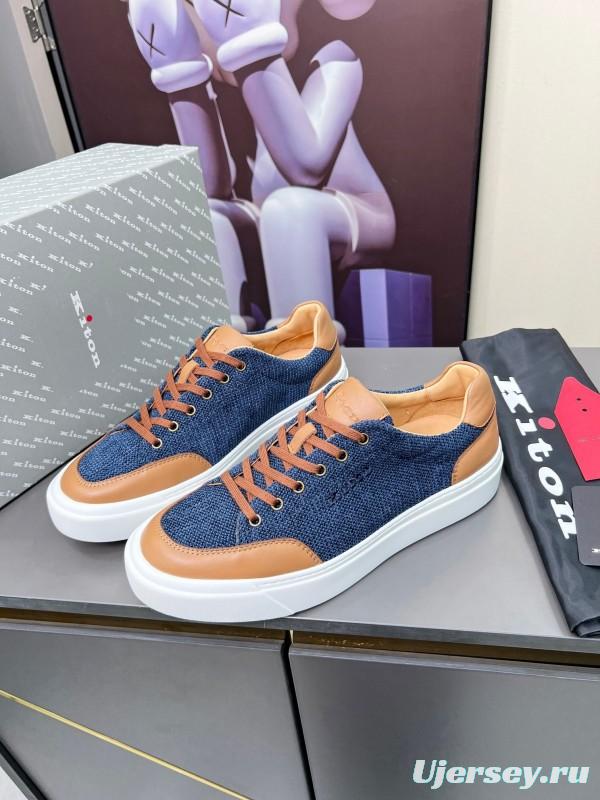 Kiton 2025/SS Tie-Detail Old Money Style Casual Men's Shoes - KFY00320