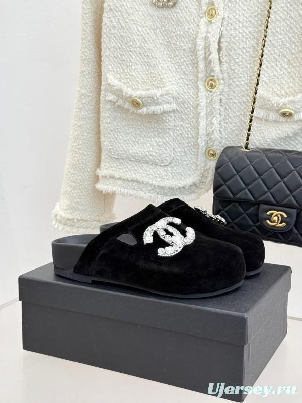 Chanel Classic CC Rhinestone Birkenstock Sandals - KFY00280