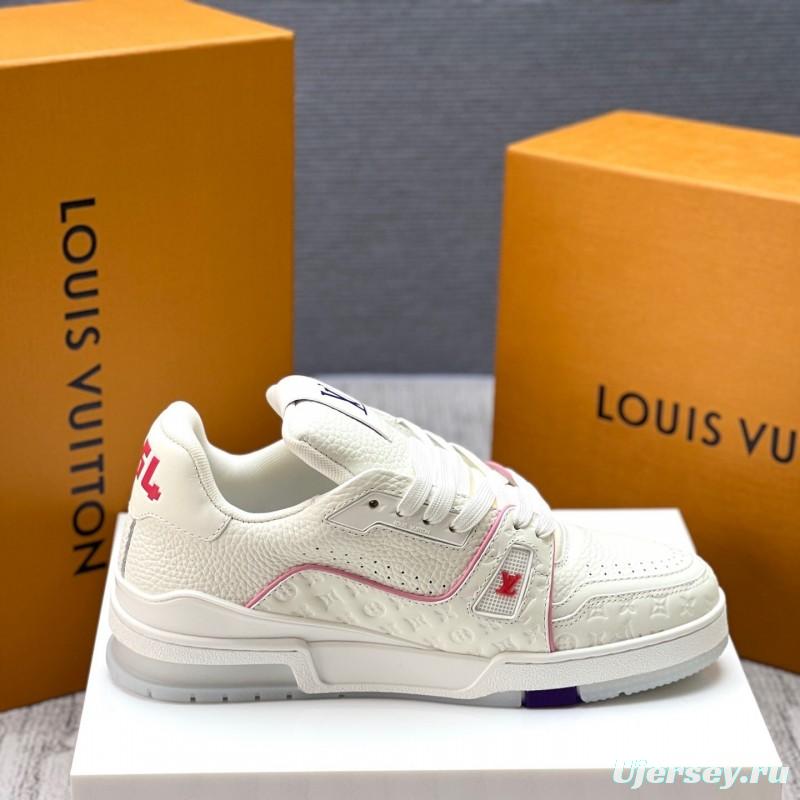 Louis Vuitton Trainer Retro Basketball-Inspired Sneakers with Mixed Materials - LY00430