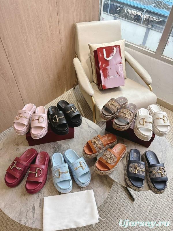 Gucci 8356-8 Women's Sandals with Horsebit Buckle Detail