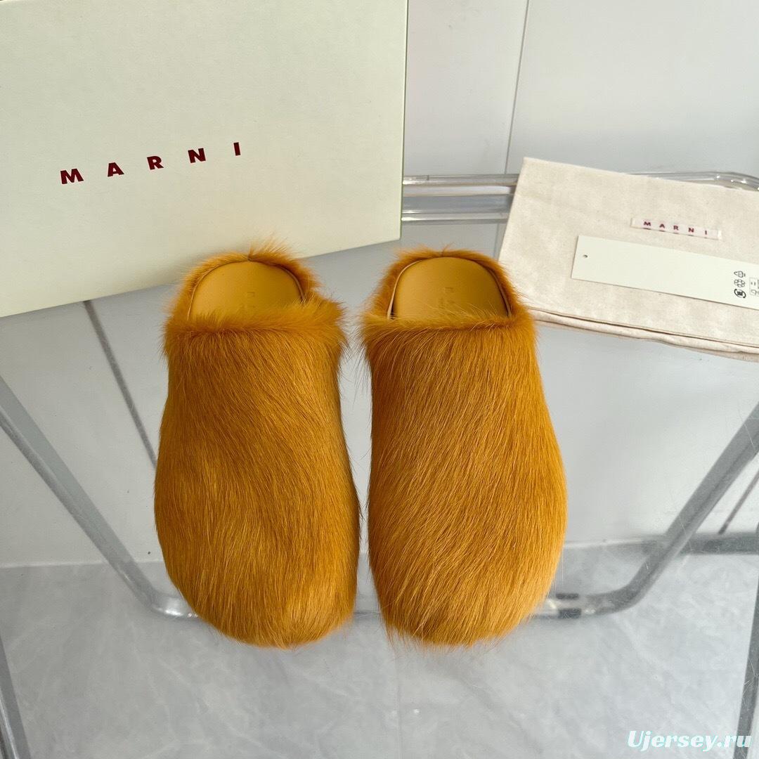 Marni 2025/SS Mule Shoes with Pony Hair - LY00