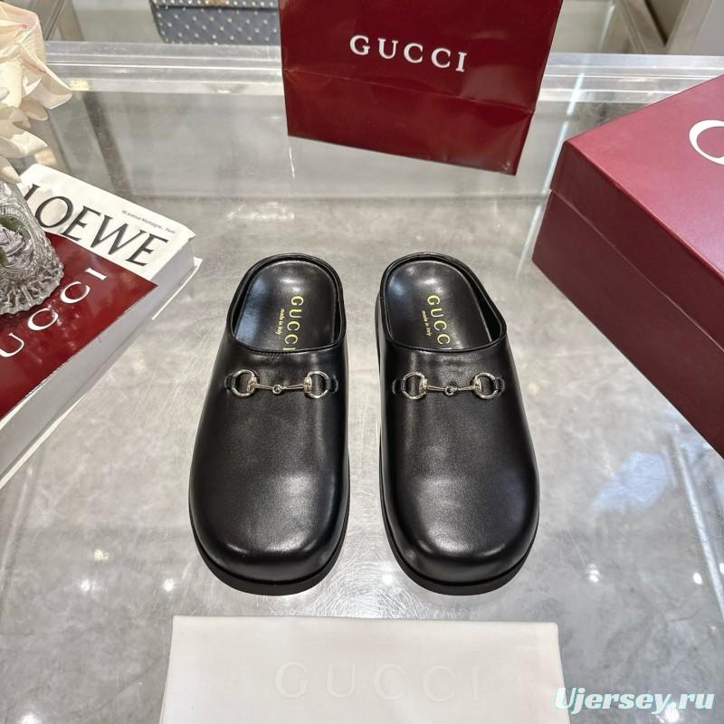 Gucci Camel Suede Horsebit Women's Barefoot Mules - LY00240