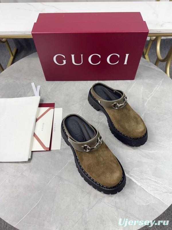 Gucci 2025/SS Double GG Grooved Platform Loafers - KFY00280