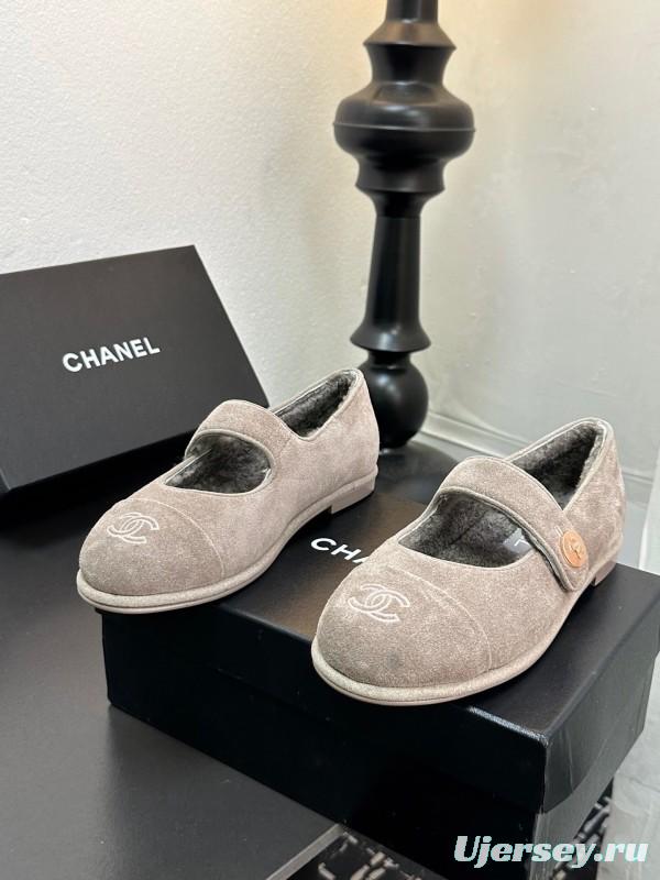 Chanel 2025/SS French Mary Jane Fur Shoes - AW25-MJ01