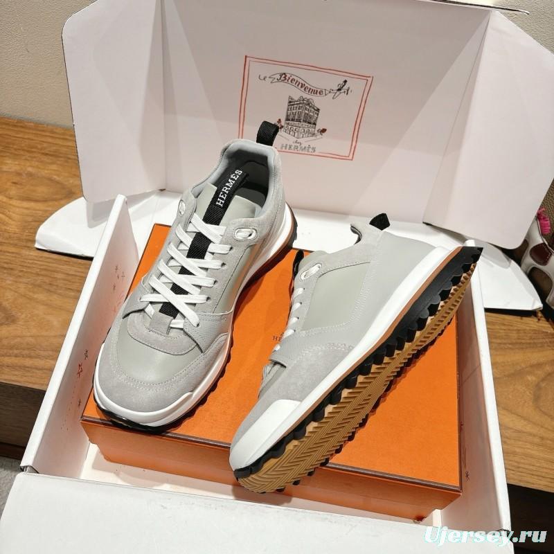 Hermès 2025/SS Autumn Winter New Boot-Type Shoes with British Color Blocking Design - AS00410