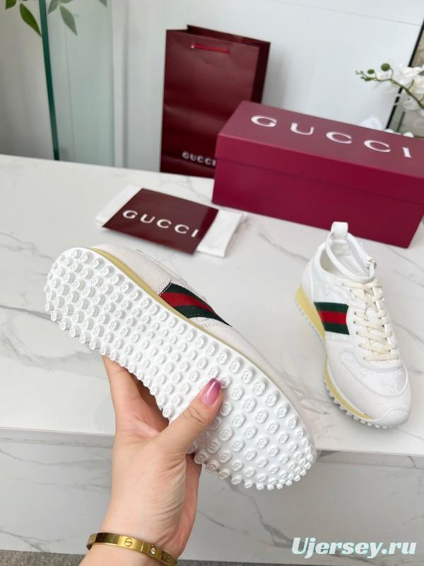 Gucci Women's Casual Shoes with GG Supreme Print and Metal Bit - AS00330