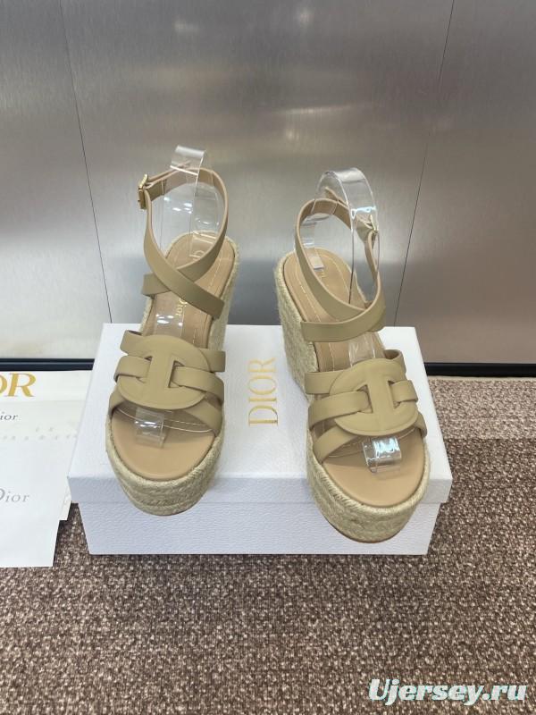 Dior D-Club Jelly Color Hollow Layered Cross Strap Platform High Heel Women's Shoes - KFY00290