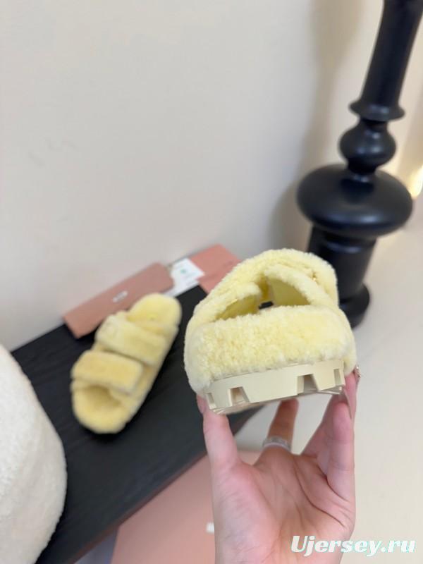 Miu Miu 2025 SS Fur Slides - KFY00310