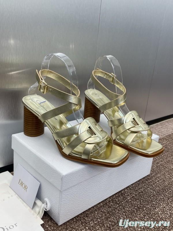 Dior D-Club Jelly Color Hollow Layered Cross Strap High Heel Women Shoes - KFY00290