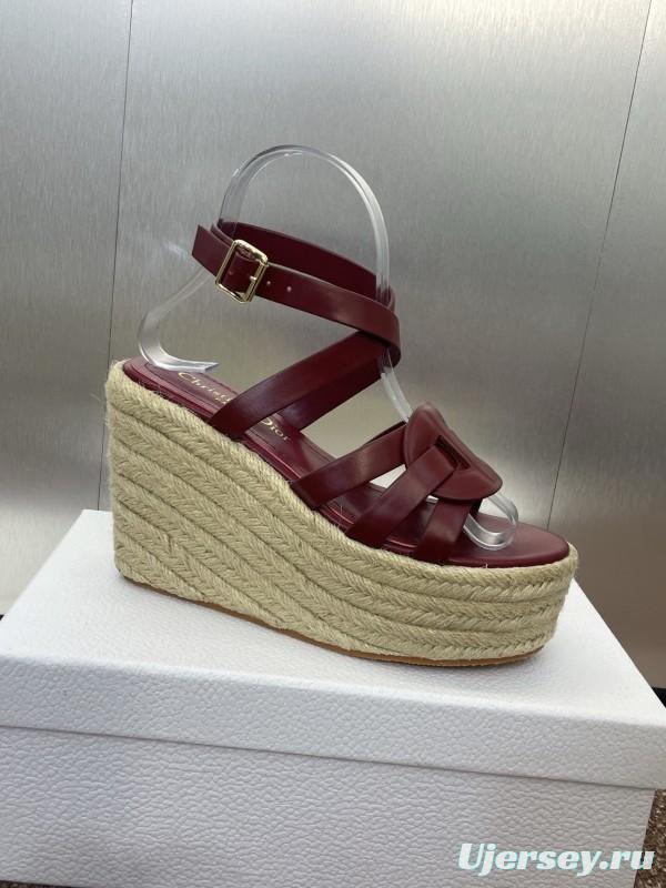 Dior D-Club Jelly Color Hollow Layered Cross Strap Platform High Heel Women Shoes - KFY00290