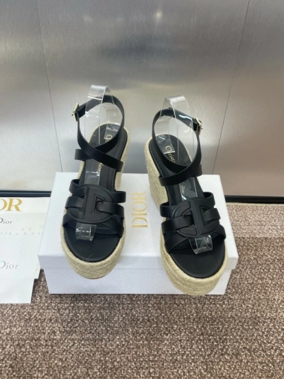 Dior D-Club Jelly Color Hollow Layered Cross Strap Platform High Heel Women's Shoes - KFY00290