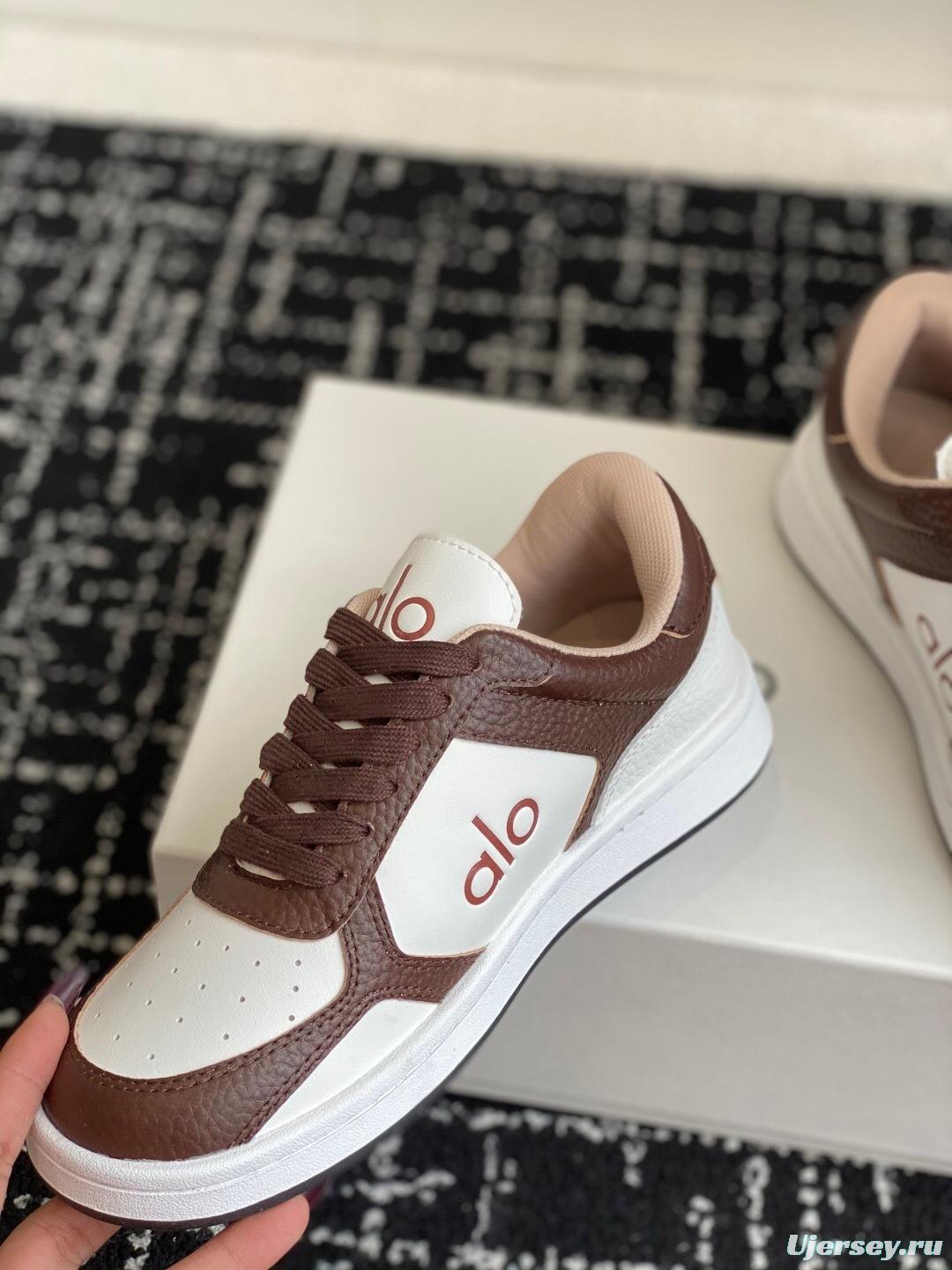 Alo 2025 SS Two-Tone White Sneakers Chunky Sole Comfort Casual - KFY00280