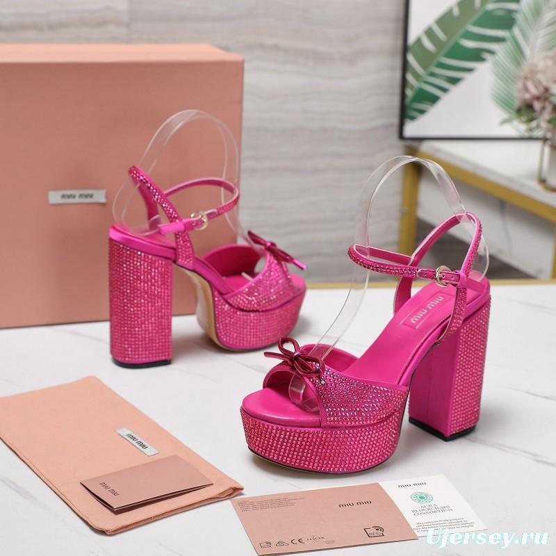 MIUMIU Bling Crystal Sandals with Swarovski Elements - KFY00340