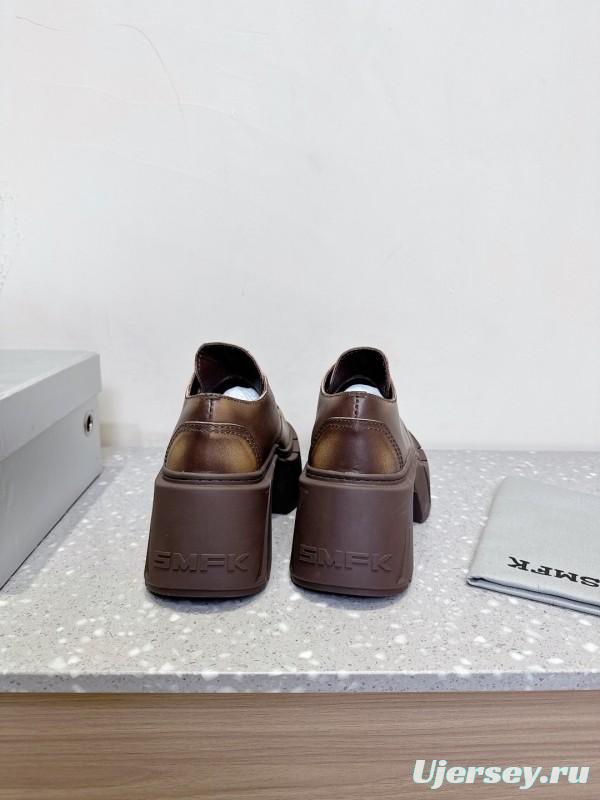 Smfk 2025 SS Collection Platform Derby Shoes with Thick Sole - LY00260