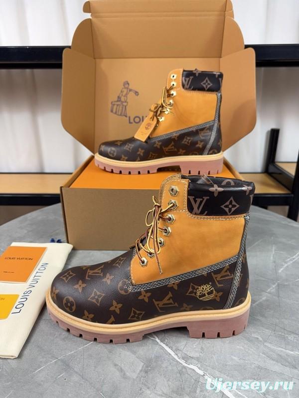 Timberland x LV Monogram Ankle Boots Waterproof Suede Leather - LY00380