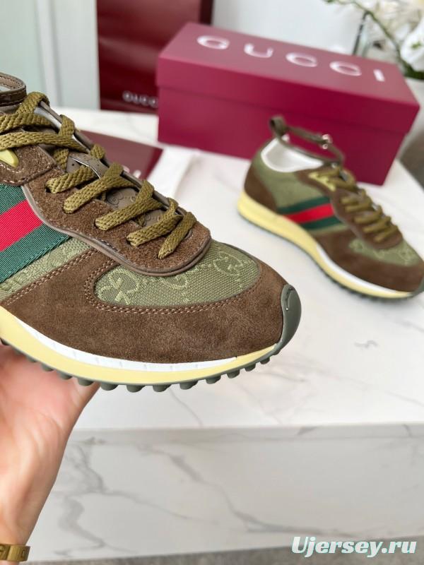 Gucci Women's Casual Shoes with GG Supreme Print and Metal Horsebit Detail - AS00330