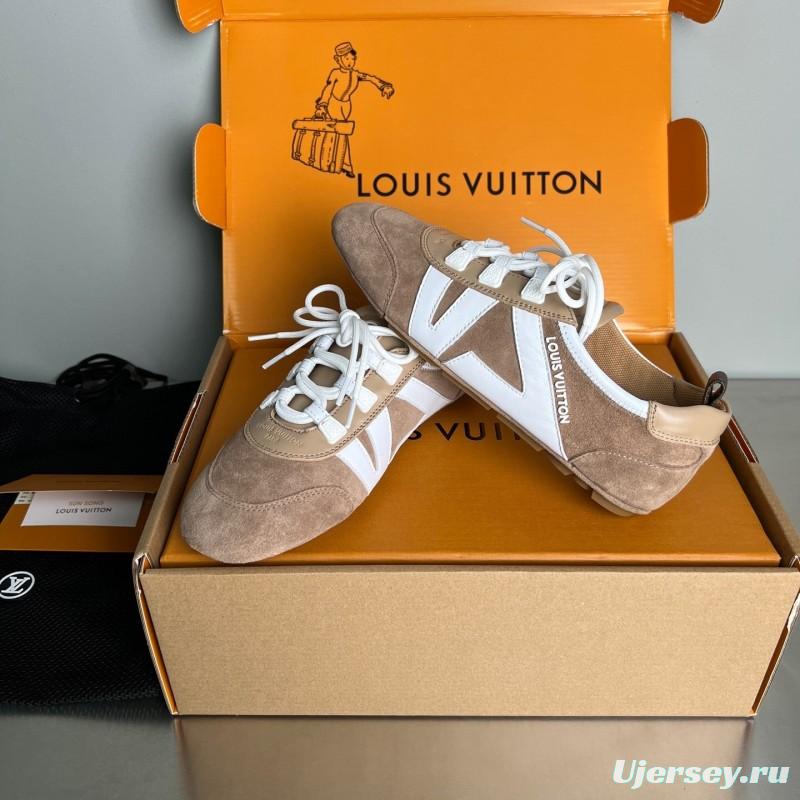 Lv Sneakerina 2025 SS Ballet Round Toe Lace-Up Low Top Lifestyle Casual Shoes - YC
