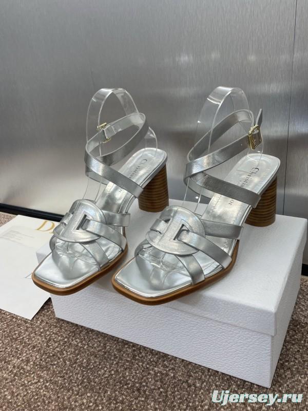 Dior D-Club Jelly Color Hollow Layered Cross Strap High Heel Women Shoes - KFY00290