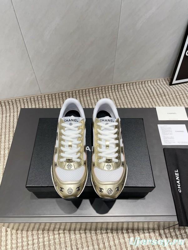 Chanel Silver Horn King II Casual Series Sneakers - KFY00330