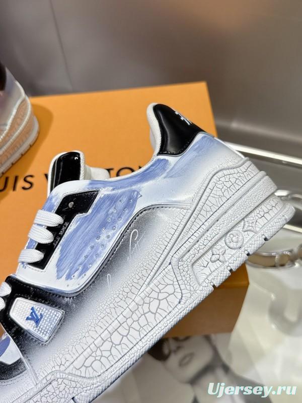 Louis Vuitton Trainer Basketball Series Crackle Glaze Process Sneakers - LY00490