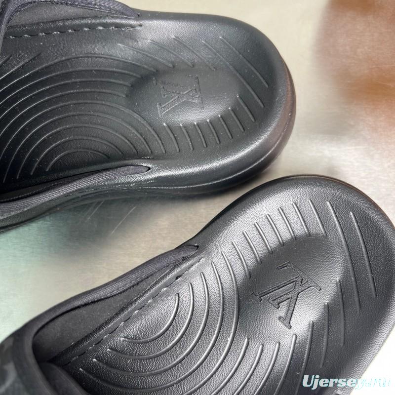 Louis Vuitton Miami Mule Slip-On Sandals with Hook-and-Loop Fastener - YC