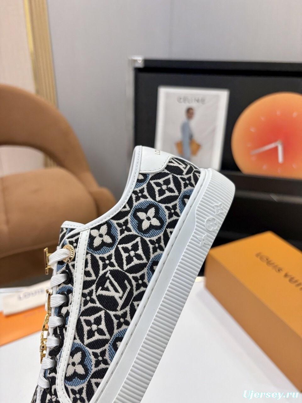 Louis Vuitton Lagoon Series Denim Sneakers with Buckle - AS00300