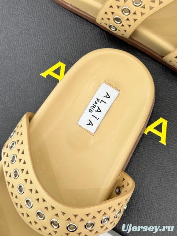 ALAIA 2025 SS Hollow-Out Casual Sandals - KFY00260