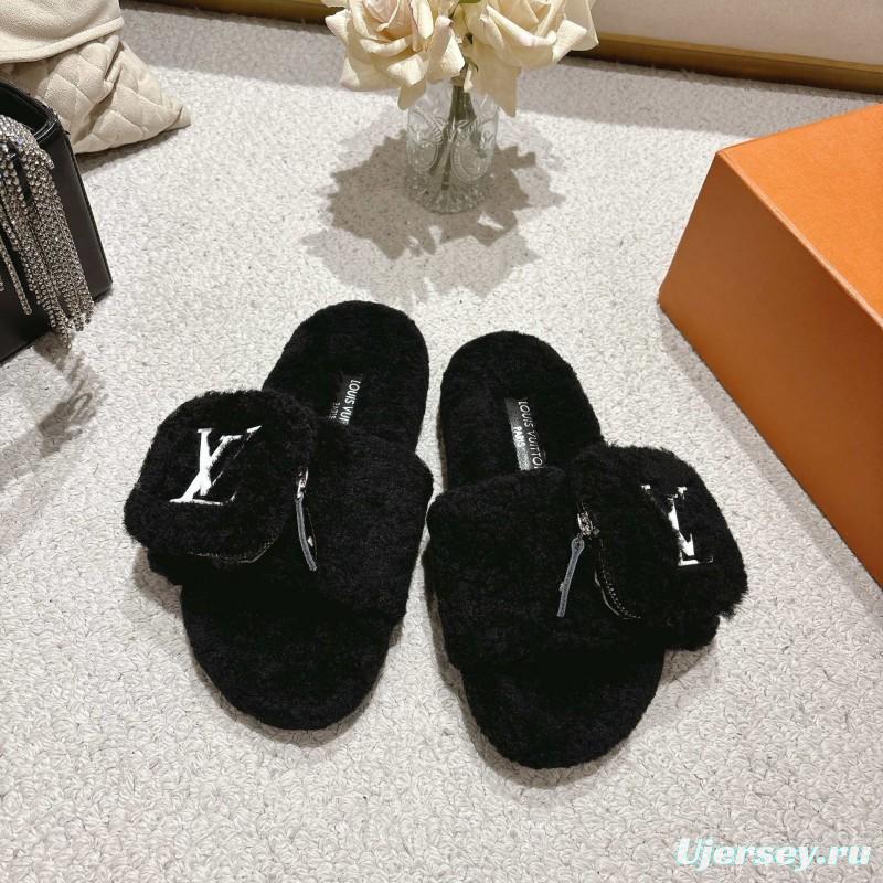 L牌 Wool Lazy Slippers 2025 SS Collection - LY00260