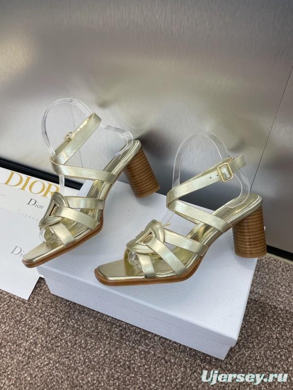 Dior D-Club Jelly Color Hollow Layered Cross Strap High Heel Women Shoes - KFY00290