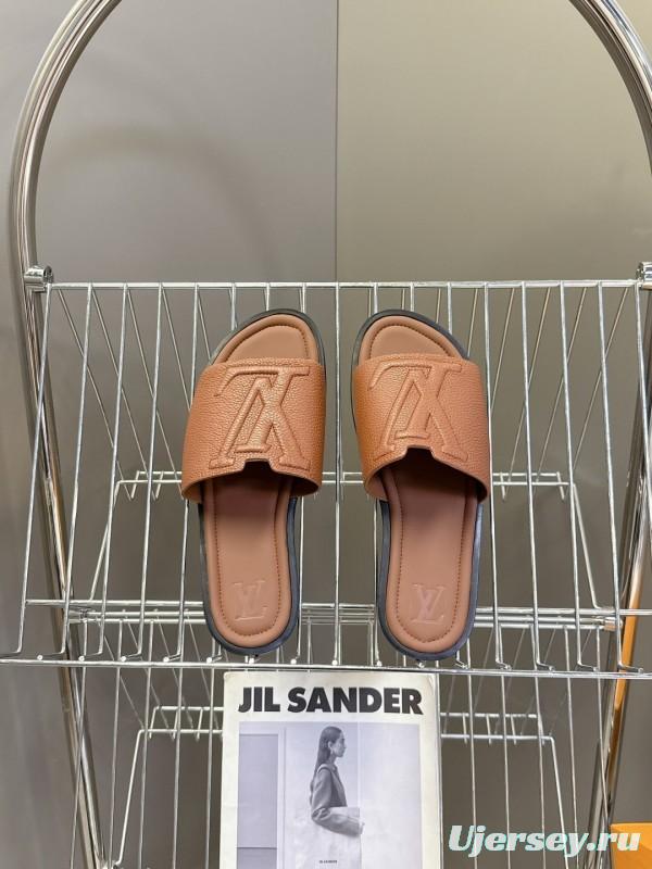 Louis Vuitton Venice Series Sandals with Monogram Embossing and Adjustable Strap - KFY00220