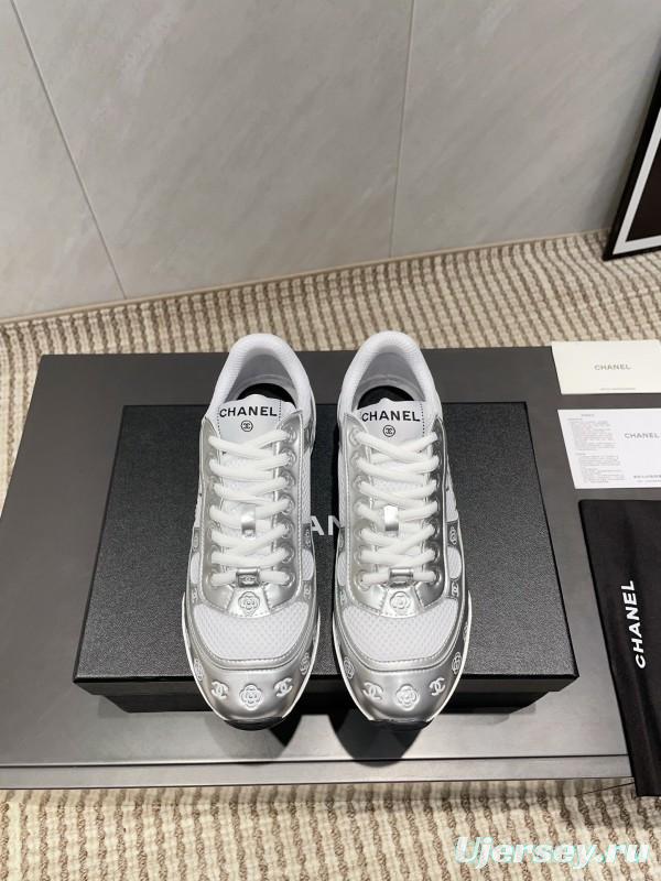 Chanel Silver Horn King II Casual Series Sports Shoes - KFY00330