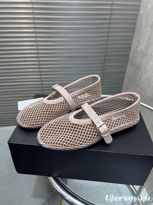 ALAIA 2025 Spring Summer Collection New Color Net Flat Sandals - KFY00270