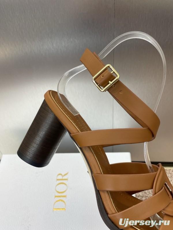 Dior D-Club Jelly Color Hollow Layered Cross Strap High Heel Women Shoes - KFY00290