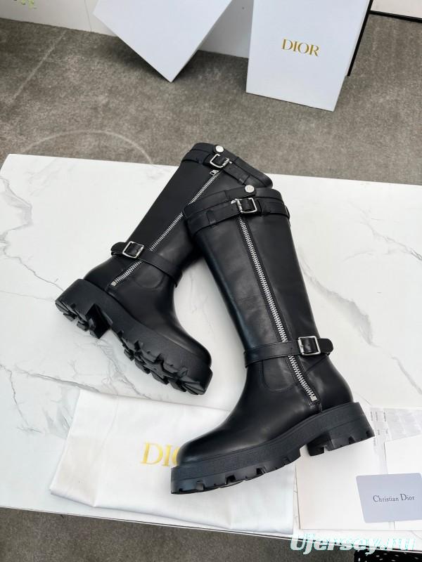 Dior 2025/SS Retro British Style Brogue New Knight Boots - LY00460