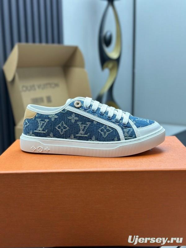 Louis Vuitton Time Out Series Animal Print Casual White Sneakers - AS00260