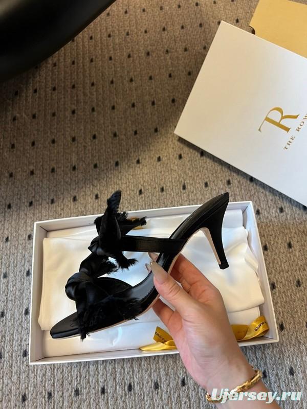 The Row 25ss Handwoven Bow Mule Sandals - KFY00280