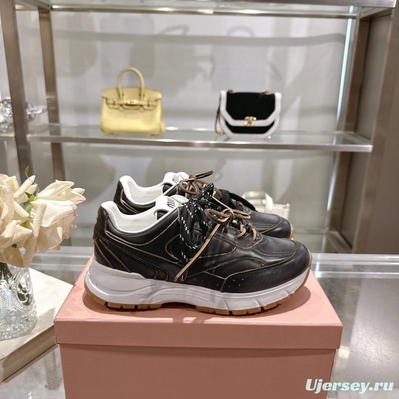 Miu Miu 2025 SS Dad Shoes Retro Style Athletic Sneakers - KFY00300/KFY00320