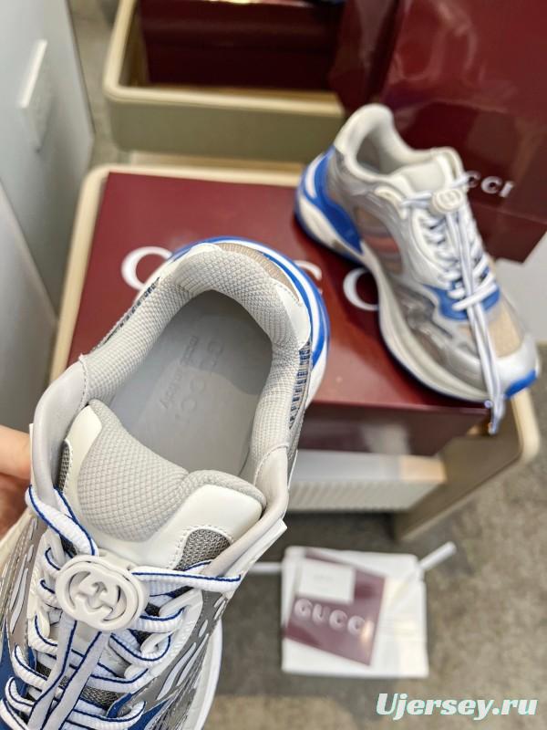 Gucci 2025/SS 2.0 Sneakers with Retro-Futuristic Design and Reflective Stripes - LY00460