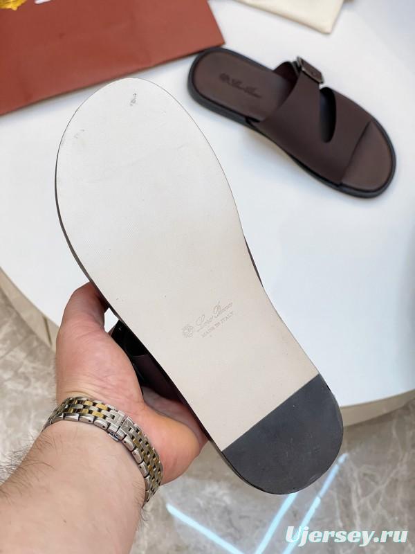 Loro Piana 2025/SS Men's Spring Summer Slippers with High-Quality Stitching and Comfortable Sole - AS00250