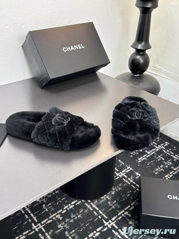 Chanel 2025 SS Fashion Fur Slippers - LY00250
