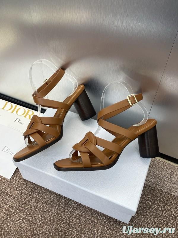 Dior D-Club Jelly Color Hollow Layered Cross Strap High Heel Women Shoes - KFY00290